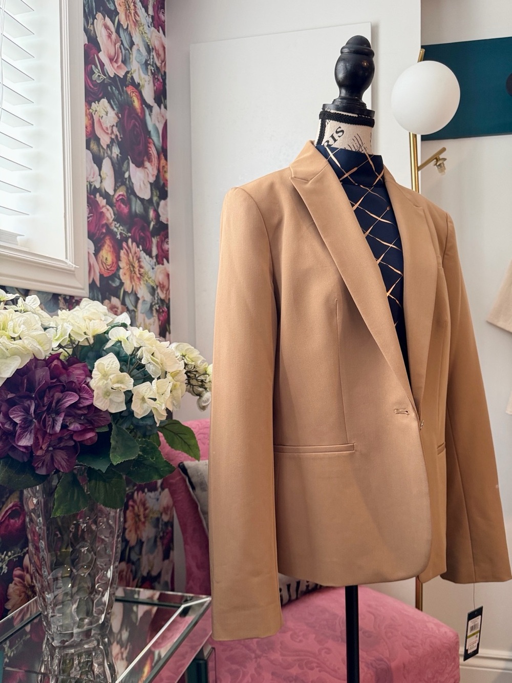Tommy Hilfiger Camel Single-Button Blazer
